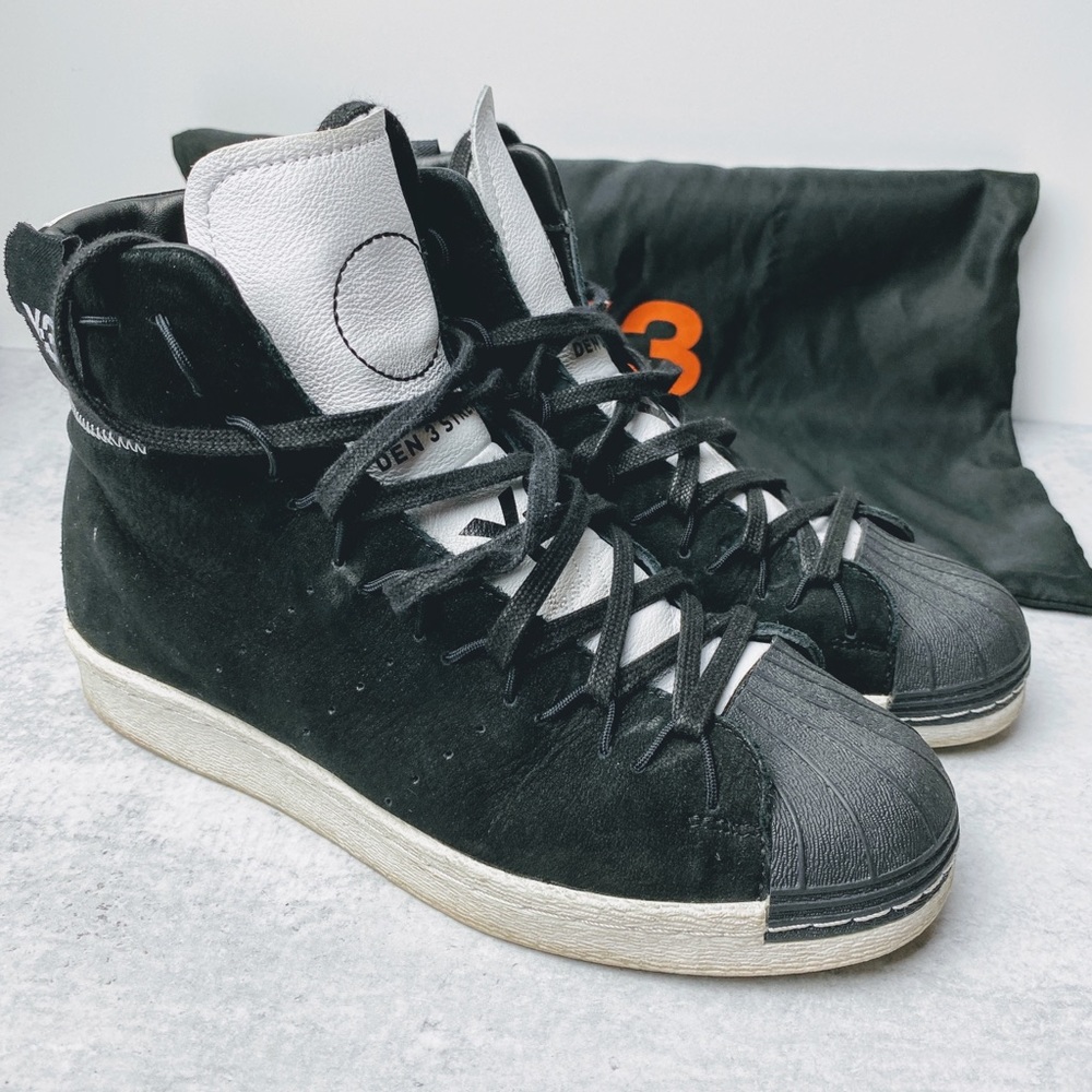 Adidas Y-3 Super High Black White US5.5 super knot